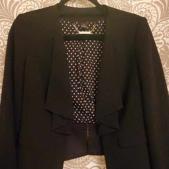 Black ruffle blazer - Picture 2 of 4